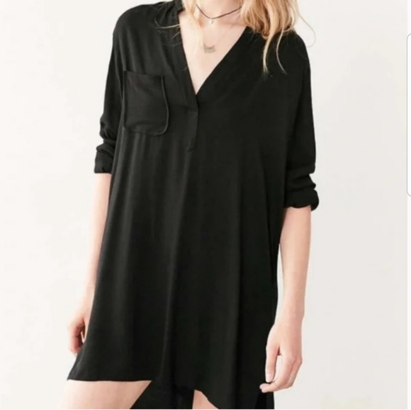 silence + noise Dresses & Skirts - Silence + noise Shirt Dress Long Sleeve V-Neck
